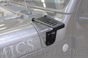 Jeep Wrangler LED Light Pods - Diode Dynamics - SS3 Cowl Bracket Kit - Yellow - `18-`25